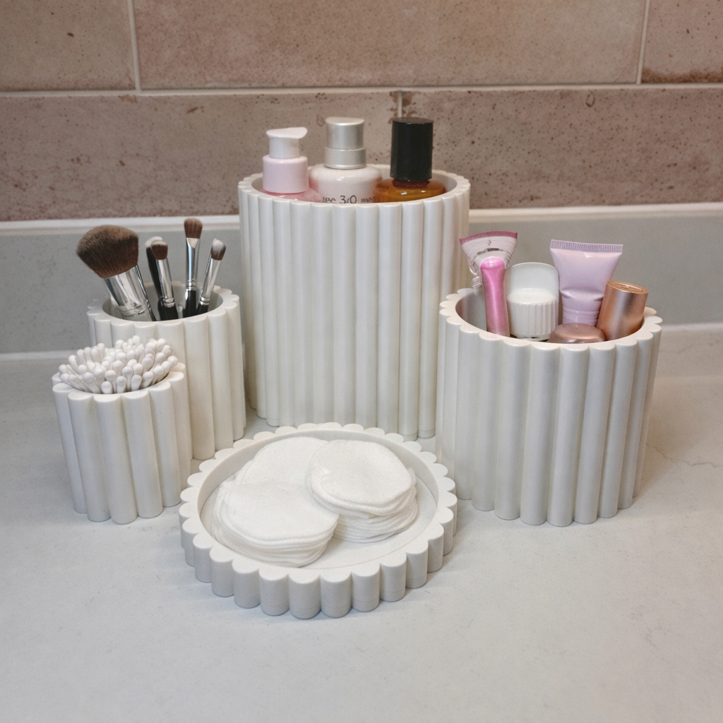 Fluted vanity collection